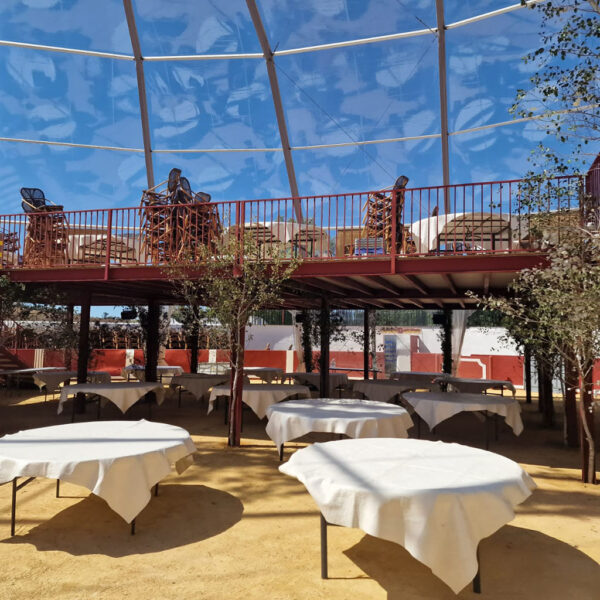 Cúpula transparente en boda