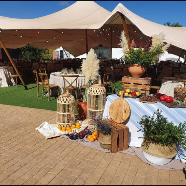 Jaima asimetrica camel en boda