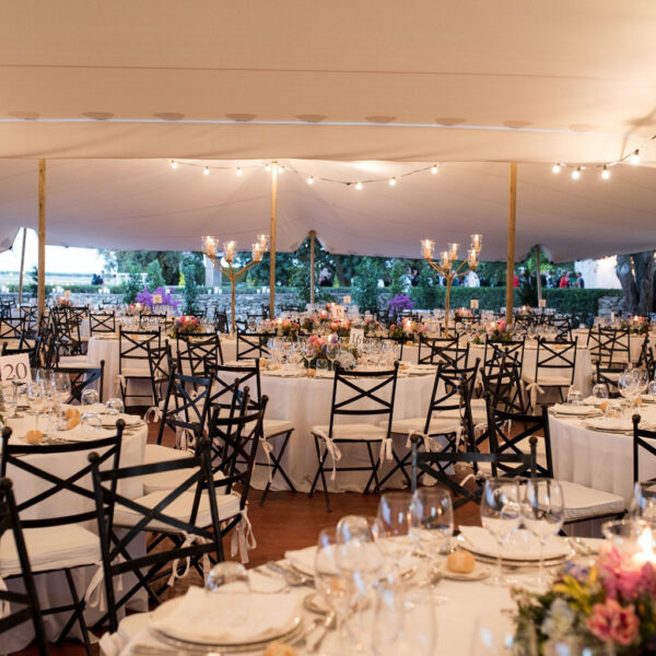 Interior de las jaimas en boda